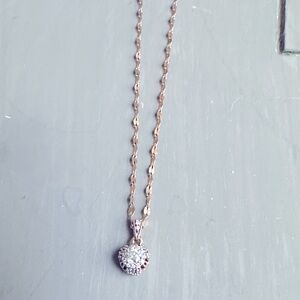Elegant Rose Gold and Silver Necklace
